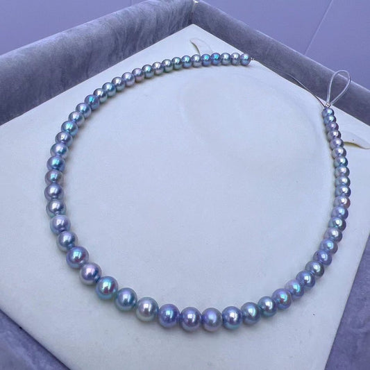 Silver Blue Color Saltwater MADAMA Necklace