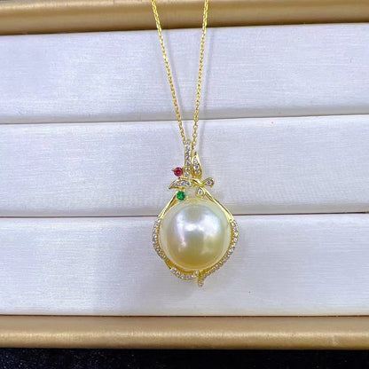 Pale Gold Color South Sea Pearl Pendant