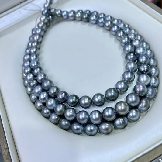 Platinum Gray Baroque Tahitian Pearls Necklaces