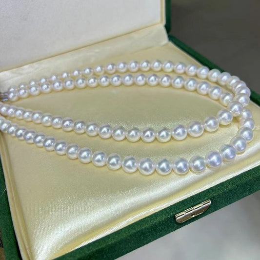 White Akoya Pearls Necklace