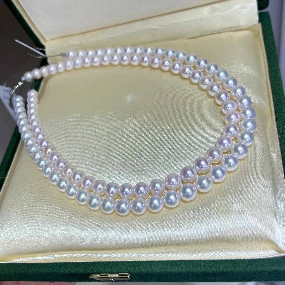 White Akoya Pearls Necklace