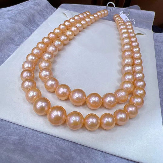 Orange Color Edison Pearls Necklace