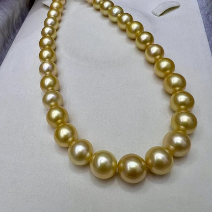 Strong Golden South Sea Pearls Necklace