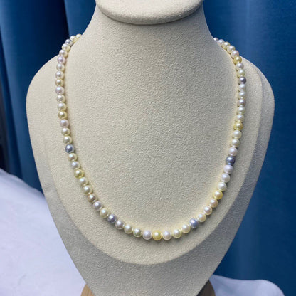 Candy Color Akoya Pearls Necklace