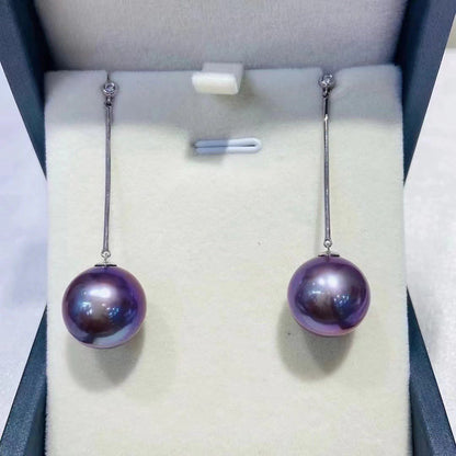 Monster Purple Edison Pearls Earrings