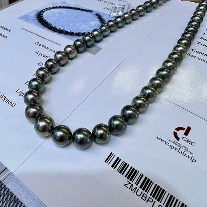 Malachite Green Tahitian Pearl Necklace