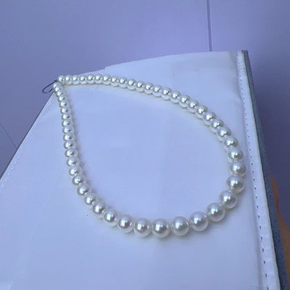 White Color Saltwater Akoya Pearls Necklace