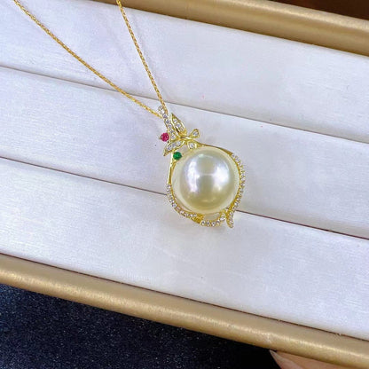 Pale Gold Color South Sea Pearl Pendant