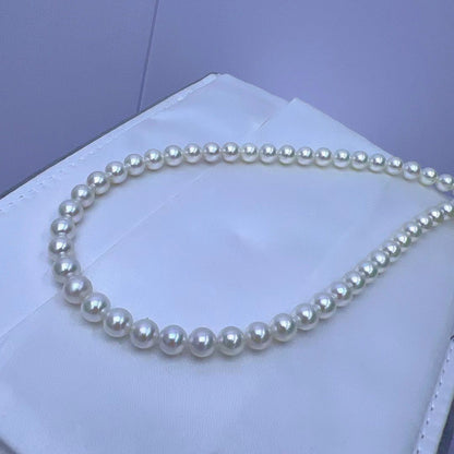 White Color Saltwater Akoya Pearls Necklace