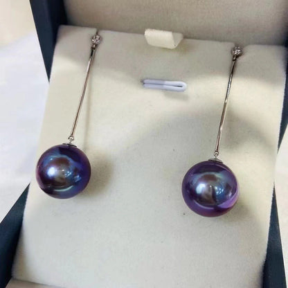 Monster Purple Edison Pearls Earrings