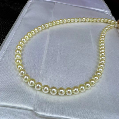 Feather Golden Akoya Pearls Necklace