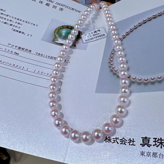 Sakura Pink Color Saltwater Akoya Necklace