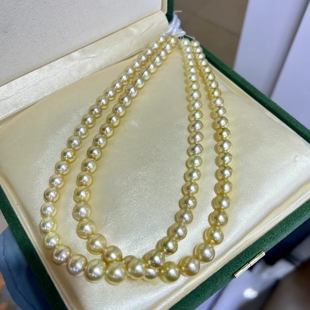 Rich Golden South Sea Pearls Necklace