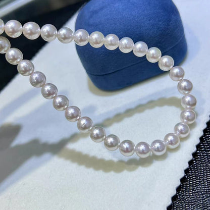 White Akoya Pearls Necklace