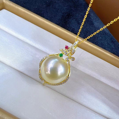 Pale Gold Color South Sea Pearl Pendant