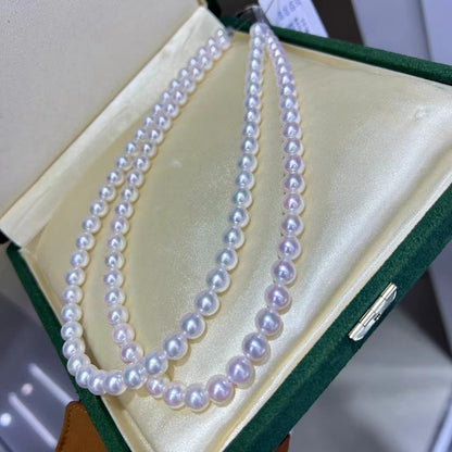 White Akoya Pearls Necklace