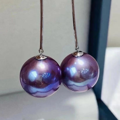 Monster Purple Edison Pearls Earrings