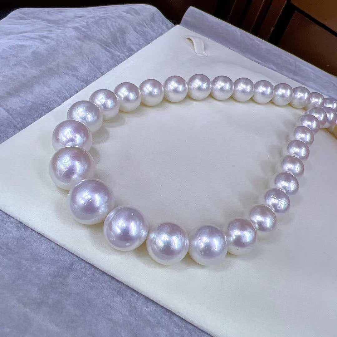 White and Pink Australia South Sea Pearls Necklace