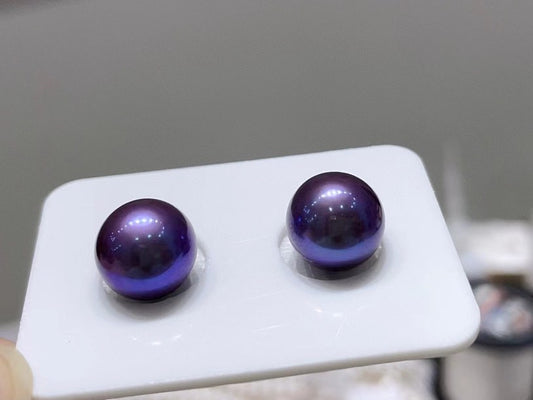 Boucles d'oreilles Edison violet myrtille