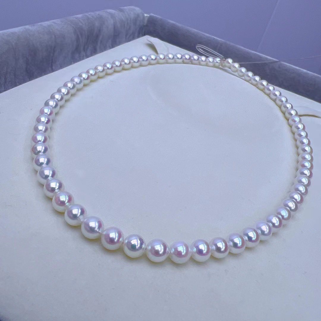 Sakura Pink Akoya Pearls Necklace