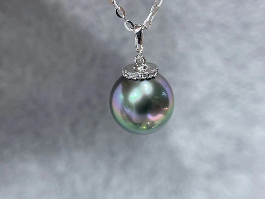 Malachite Green Tahitian Pearl Pendant